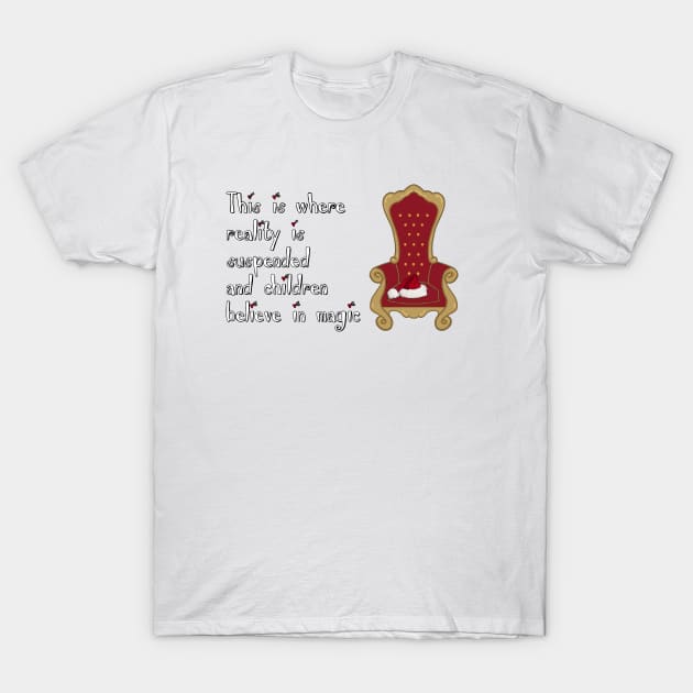 Santa Clause Chair T-Shirt by Chic and Geeks